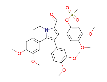 3-formyl-2-(3'',4''-dimethoxy-2''-mesyloxyphenyl)-1-(3',4'-dimethoxyphenyl)-8,9-dimethoxy-5,6-dihydropyrrolo[2,1-a]isoquinoline
