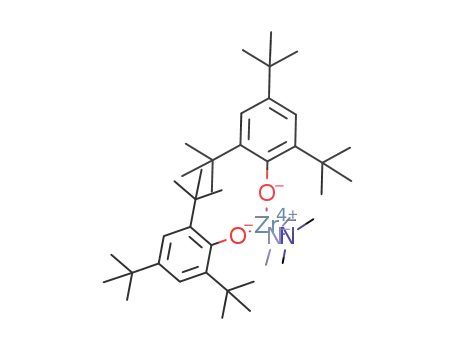 Molecular Structure of 94768-38-4 (Zr(OC<sub>6</sub>H<sub>2</sub>(C(CH<sub>3</sub>)3)3)2(N(CH<sub>3</sub>)2)2)