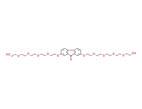 Molecular Structure of 1062593-11-6 (2,7-bis(15-hydroxy-1,4,7,10,13-pentaoxapentadecyl)-9H-fluoren-9-one)