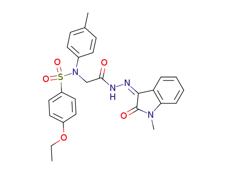 4-ethoxy-N-{2-[(2Z)-2-(1-methyl-2-oxo-1,2-dihydro-3H-indol-3-ylidene)hydrazino]-2-oxoethyl}-N-(4-methylphenyl)benzenesulfonamide