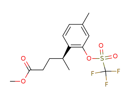 (S)-4-(4-Methyl-2-trifluoromethanesulfonyloxy-phenyl)-pentanoic acid methyl ester