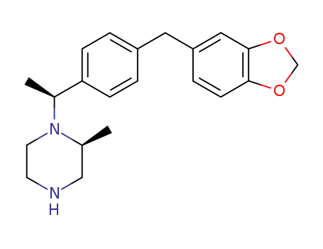 Piperazine,
1-[(1S)-1-[4-(1,3-benzodioxol-5-ylmethyl)phenyl]ethyl]-2-methyl-, (2S)-