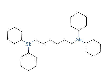 Molecular Structure of 1060-74-8 ({(c-C<sub>6</sub>H<sub>11</sub>)2Sb}2(CH<sub>2</sub>)6)