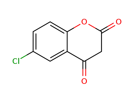 Molecular Structure of 133406-30-1 (2H-1-Benzopyran-2,4(3H)-dione, 6-chloro-)