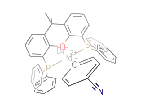 Molecular Structure of 335232-85-4 ((Xantphos)(4-cyanophenyl)bromopalladium(II))