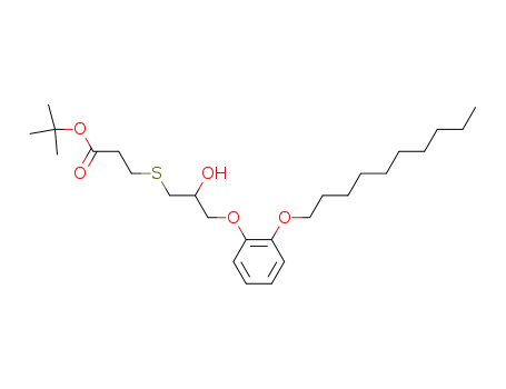 3-[3-(2-decyloxy-phenoxy)-2-hydroxy-propylsulfanyl]-propionic acid <i>tert</i>-butyl ester