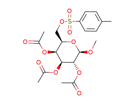 Molecular Structure of 112716-28-6 (methyl 2,3,4-tri-O-acetyl-6-O-p-toluenesulfonyl-β-D-galactopyranoside)