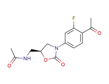 Acetamide,
N-[[3-(4-acetyl-3-fluorophenyl)-2-oxo-5-oxazolidinyl]methyl]-, (S)-
