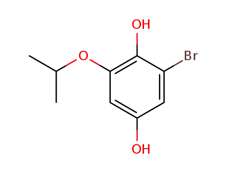 Molecular Structure of 586963-65-7 (1,4-Benzenediol, 2-bromo-6-(1-methylethoxy)-)