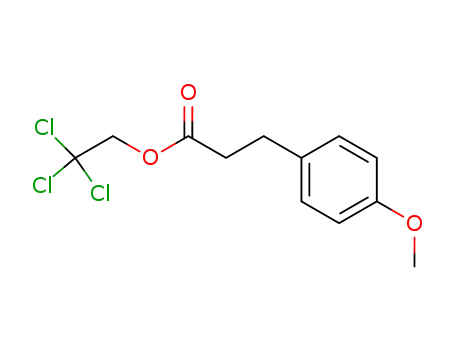 Molecular Structure of 377777-84-9 (3-(4-methoxy-phenyl)-propionic acid 2,2,2-trichloro-ethyl ester)