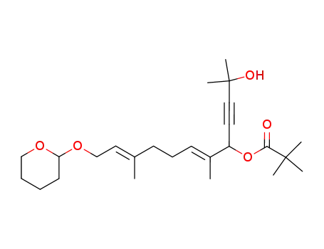 (E,E)-2,6,10-trimethyl-5-pivaloyloxy-12-(tetrahydropyran-2-yloxy)dodeca-6,10-dien-3-yn-2-ol