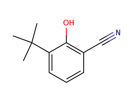 Molecular Structure of 340131-70-6 (2-hydroxy-3-tert-butyl benzonitrile)