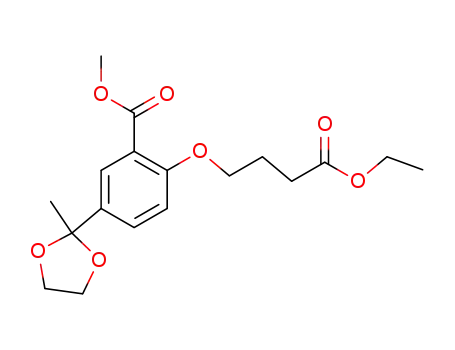 Benzoic acid, 2-(4-ethoxy-4-oxobutoxy)-5-(2-methyl-1,3-dioxolan-2-yl)-,
methyl ester