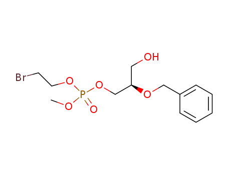 Molecular Structure of 322468-25-7 (((R)-2-O-benzyl-glyceryl)-2-bromoethyl-methylphosphate)