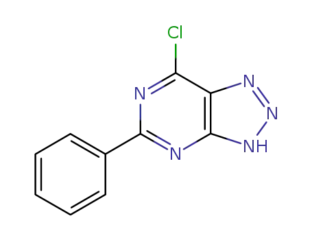 Molecular Structure of 478629-91-3 (1H-1,2,3-Triazolo[4,5-d]pyrimidine, 7-chloro-5-phenyl-)