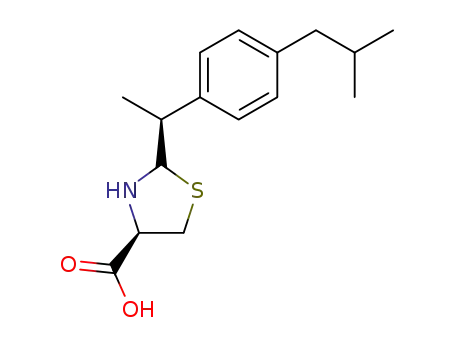 (4R)-2-<(1S)-1-(4-(2-Methylpropyl)phenyl)ethyl>thiazolidine-4-carboxylic Acid