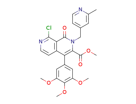 8-chloro-2-(2-methyl-pyridin-4-ylmethyl)-1-oxo-4-(3,4,5-trimethoxy-phenyl)-1,2-dihydro-[2,7]naphthyridine-3-carboxylic acid methyl ester