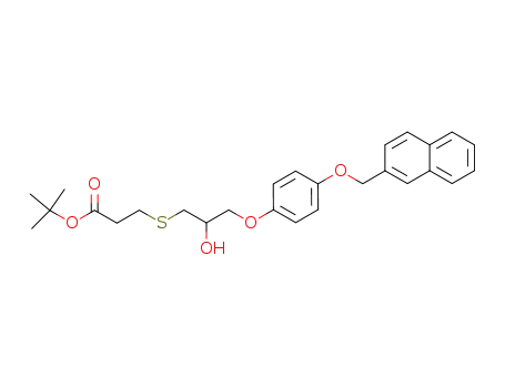 3-{2-hydroxy-3-[4-(naphthalen-2-ylmethoxy)-phenoxy]-propylsulfanyl}-propionic acid <i>tert</i>-butyl ester
