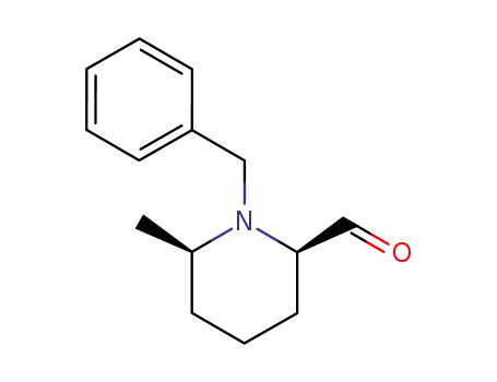 Molecular Structure of 177473-33-5 ((2R,6R)-1-Benzyl-6-methyl-piperidine-2-carbaldehyde)