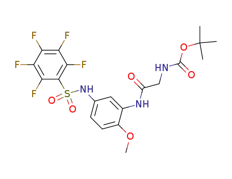 [(2-methoxy-5-pentafluorobenzenesulfonylamino-phenylcarbamoyl)-methyl]-carbamic acid <i>tert</i>-butyl ester