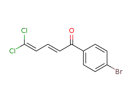 Molecular Structure of 99972-14-2 (2,4-Pentadien-1-one, 1-(4-bromophenyl)-5,5-dichloro-)