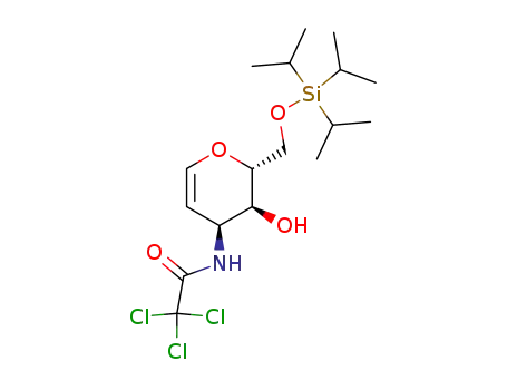 1,5-anhydro-2,3-dideoxy-3-(trichloroacetamido)-6-O-(triisopropylsilyl)-D-ribo-hex-1-enopyranose