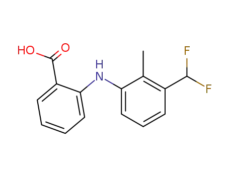 Molecular Structure of 61708-24-5 (Benzoic acid, 2-[[3-(difluoromethyl)-2-methylphenyl]amino]-)