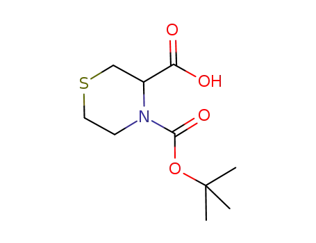 Molecular Structure of 128453-98-5 ((R)-4-BOC-THIOMORPHOLINE-3-CARBOXYLIC ACID)
