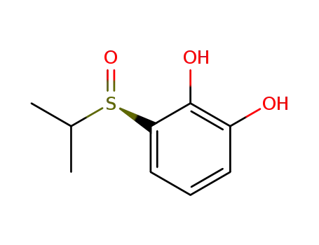 Molecular Structure of 499202-07-2 (1,2-Benzenediol, 3-[(R)-(1-methylethyl)sulfinyl]- (9CI))