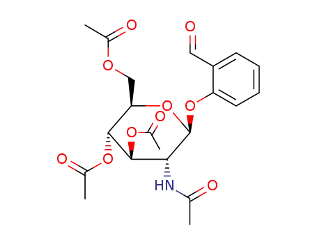 Molecular Structure of 15430-77-0 (2'-FORMYLPHENYL 2-ACETAMIDO-3,4,6-TRI-O-ACETYL-2-DEOXY-BETA-D-GLUCOPYRANOSIDE)