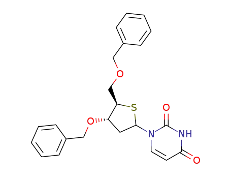 1-((4S,5R)-4-Benzyloxy-5-benzyloxymethyl-tetrahydro-thiophen-2-yl)-1H-pyrimidine-2,4-dione