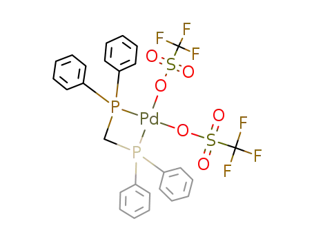 Molecular Structure of 145332-52-1 ((palladium(II)(triflate)2(bis(diphenylphosphino)methane)))