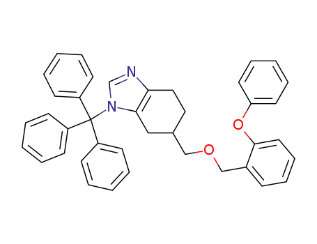 Molecular Structure of 361212-34-2 (5-((2-phenoxybenzyloxy)methyl)-3-triphenylmethyl-4,5,6,7-tetrahydro-3H-benzimidazole)