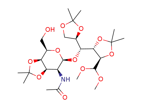 4-O-[2-acetamido-2-deoxy-3,4-O-isopropylidene-β-D-talopyranosyl]-2,3:5,6-di-O-isopropylidene-aldehydo-D-glucose dimethyl acetal