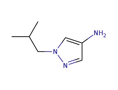 Molecular Structure of 405548-42-7 (1-(2-methylpropyl)-1H-pyrazol-4-amine)