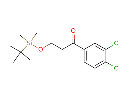 Molecular Structure of 191673-28-6 (1-Propanone,
1-(3,4-dichlorophenyl)-3-[[(1,1-dimethylethyl)dimethylsilyl]oxy]-)
