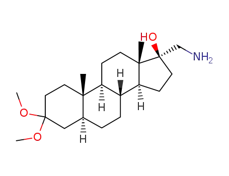 Molecular Structure of 300350-92-9 (17α-aminomethyl-3,3-(dimethoxy)-5α-androstan-17β-ol)