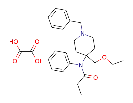 Molecular Structure of 61086-15-5 (Propanamide,
N-[4-(ethoxymethyl)-1-(phenylmethyl)-4-piperidinyl]-N-phenyl-,
ethanedioate (1:1))