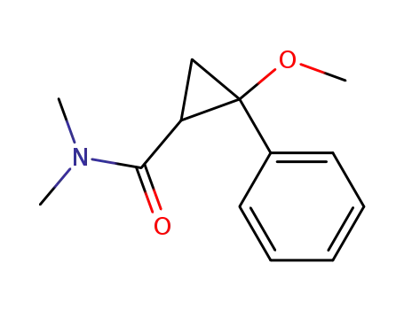 Molecular Structure of 117993-77-8 (2-Methoxy-2-phenyl-cyclopropanecarboxylic acid dimethylamide)