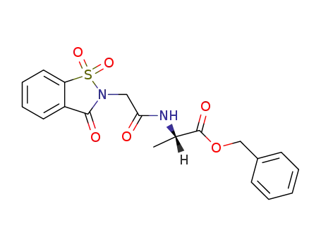 N-[(1,1,3-trioxo-2,3-dihydrobenzo[d][1,2]thiazol-2-yl)acetyl]-L-alanine benzyl ester