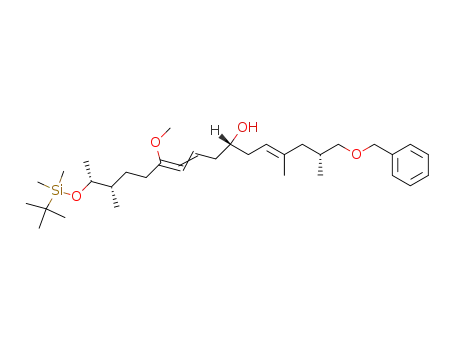 (4E)-(2R,7R,9RS,14S,15R)-1-Benzyloxy-15-(tert-butyldimethylsiloxy)-11-methoxy-2,4,14-trimethyl-4,9,10-hexadecatrien-7-ol