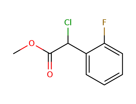 Molecular Structure of 90055-51-9 (Benzeneacetic acid, a-chloro-2-fluoro-, methyl ester)