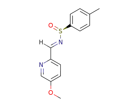(S)-(+)-N-[(1E)-(5-methoxy-2-pyridinyl)methylidene]-4-methylbenzenesulfinamide