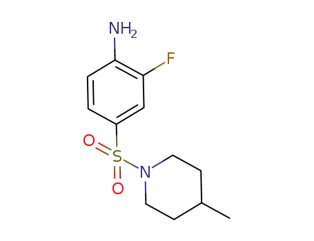 2-fluoro-4-(4-methylpiperidin-1-sulfonyl)phenylamine