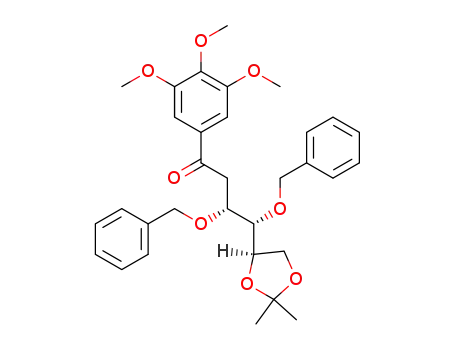 (3R,4S)-3,4-Bis-benzyloxy-4-((R)-2,2-dimethyl-[1,3]dioxolan-4-yl)-1-(3,4,5-trimethoxy-phenyl)-butan-1-one