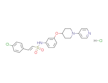 4-chloro-N-{3-[1-(4-pyridyl)piperidin-4yloxy]phenyl}-(E)-styrylsulphonamide, hydrochloride salt