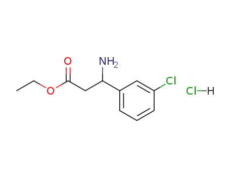 Molecular Structure of 188815-45-4 (ETHYL 3-AMINO-3-(3-CHLOROPHENYL)PROPANOATE HYDROCHLORIDE)