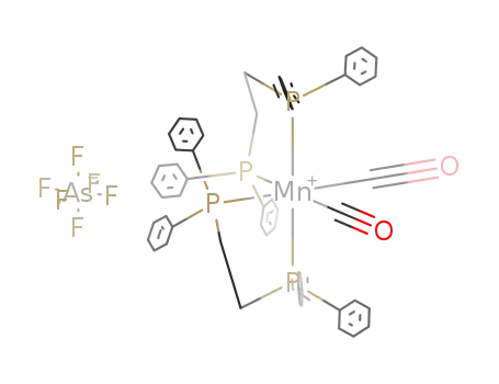 Molecular Structure of 117872-92-1 (cis-dicarbonylbis{bis(diphenylphosphino)ethane}manganese(I) hexafluoroarsenate)