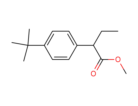 Molecular Structure of 211314-95-3 (methyl 2-(4-t-butylphenyl)butanoate)