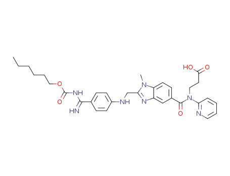 (E)-3-(2-(((4-(N'-((hexyloxy)carbonyl)carbamimidoyl)phenyl)amino)methyl)-1-methyl-N-(pyridin-2-yl)-1H-benzo[d]imidazole-5-carboxamido)propanoic acid